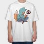 Fox Gamer Vibes, Tricou Oversize Barbati (Unisex)