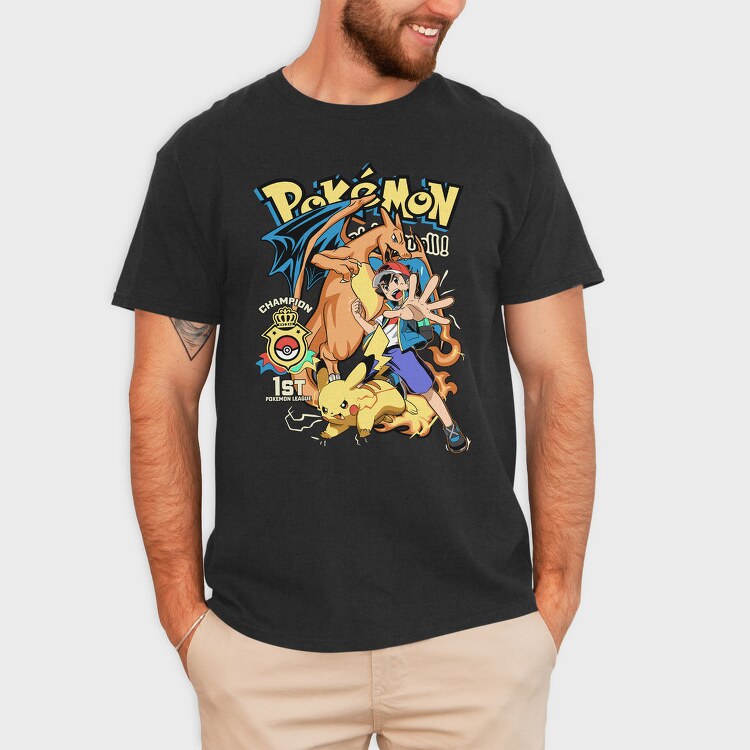 Pokmon Champion League, Tricou Barbati (Unisex)