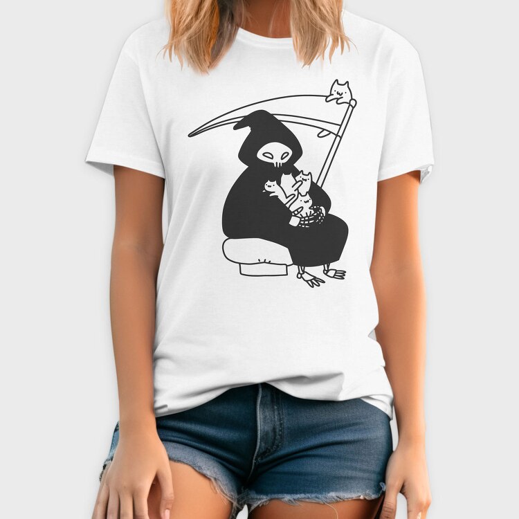 Grim Reaper Cat Rebellion, Tricou Barbati (Unisex)