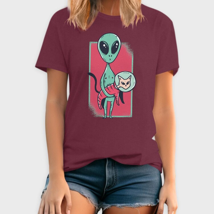 Alien Cat, Tricou Barbati (Unisex)