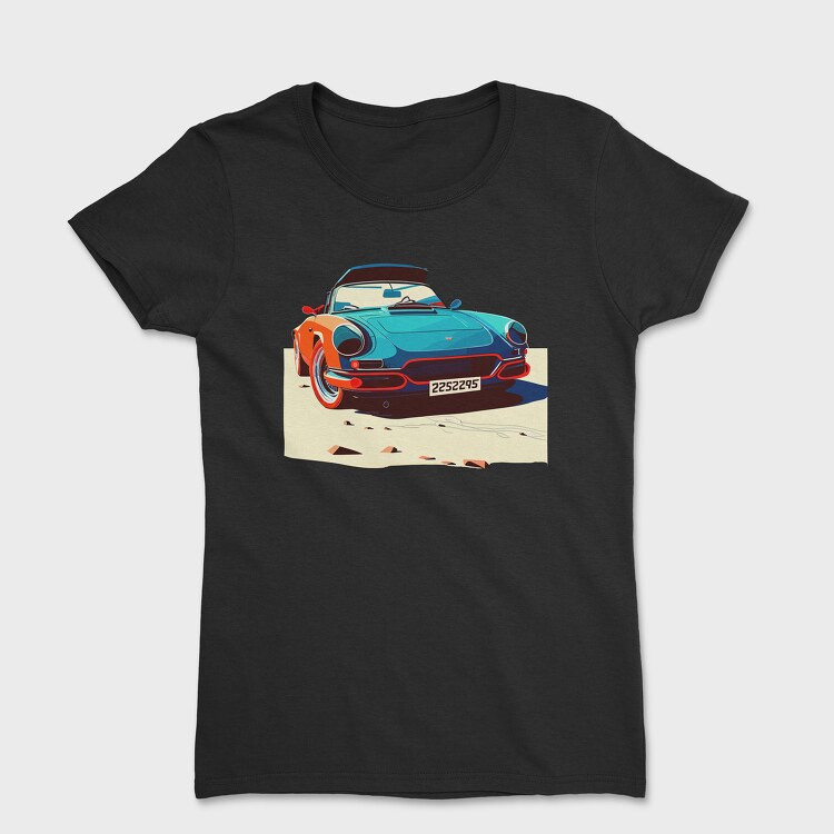 Bauhaus Inspired Classic Sports Car, Tricou Femei