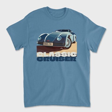 Classic Retro Car Front Perspective, Tricou Barbati (Unisex)