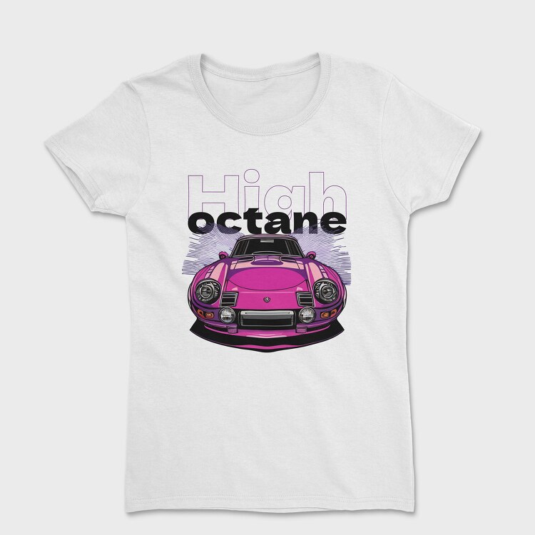 Classic Sports Car Front Perspective High Octane, Tricou Femei