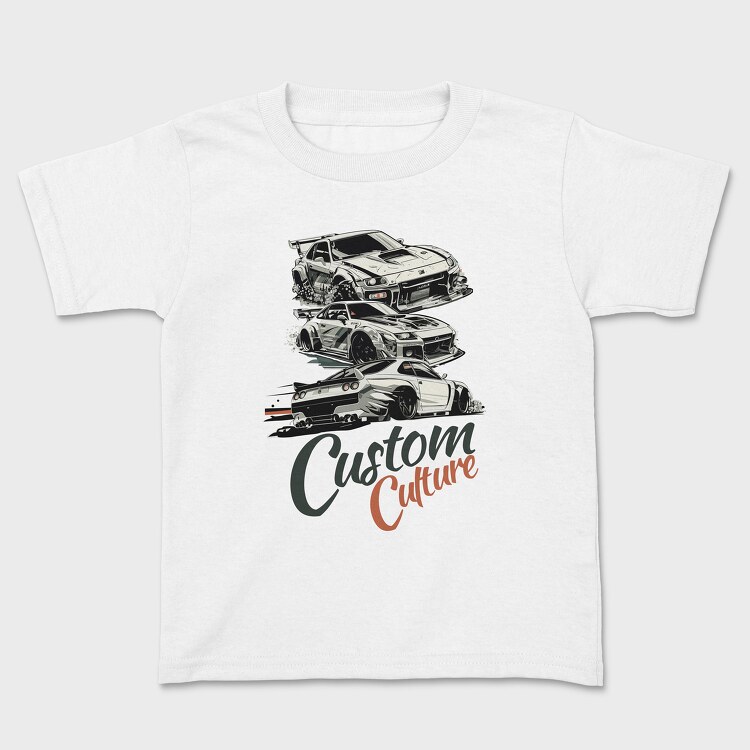 Tricou Copii, Custom Culture Japanese Customized Cars White