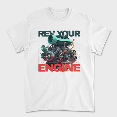 Custom Large Engine Rev Your Engine, Tricou Barbati (Unisex)