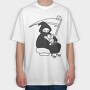 Grim Reaper Cat Rebellion, Tricou Oversize Barbati (Unisex)