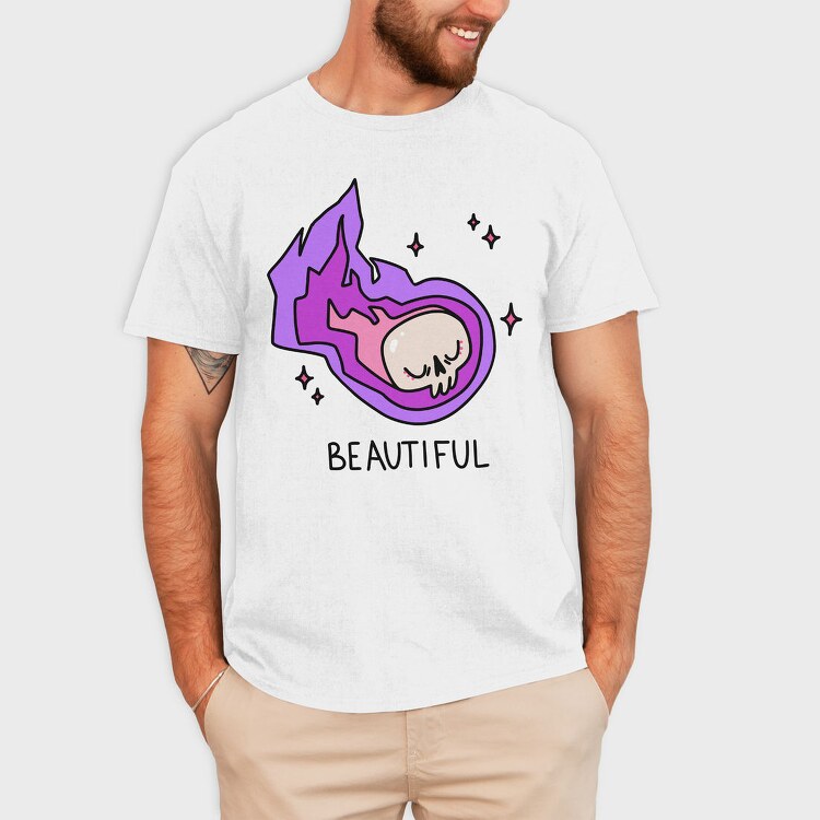 Galactic Skull Burst, Tricou Barbati (Unisex)