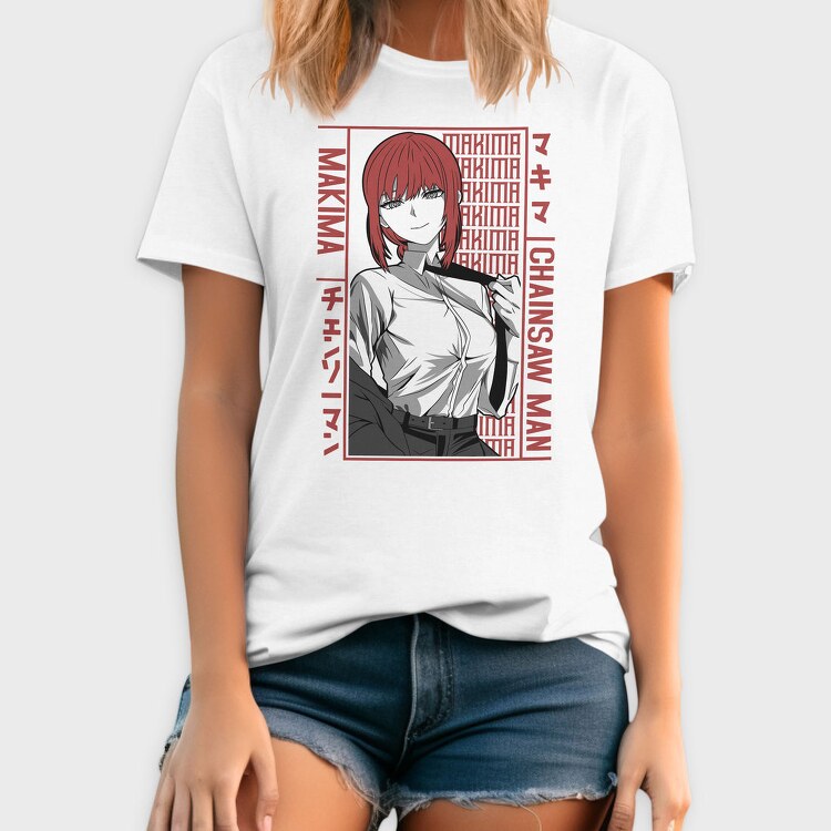 Makima Red Rebirth, Tricou Barbati (Unisex)