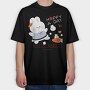 Happy Rabbit Carrot, Tricou Oversize Barbati (Unisex)