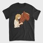 Girl Horse Watercolor, Tricou Barbati (Unisex)
