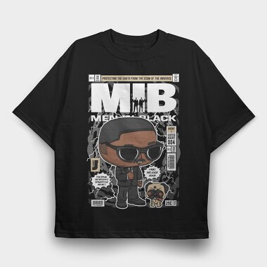 Agent J Comic Pop Art, Tricou Oversize Barbati (Unisex)