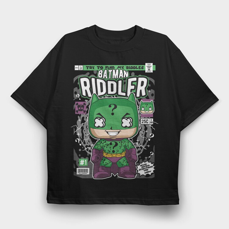 Batman Riddler Mystery, Tricou Oversize Barbati (Unisex)