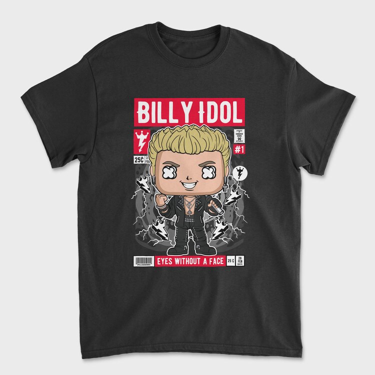 Billy Idol Pop Vinyl, Tricou Barbati (Unisex)