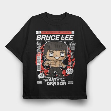 Bruce Dragon Fight, Tricou Oversize Barbati (Unisex)