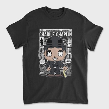 Charlie Chaplin Comic, Tricou Barbati (Unisex)