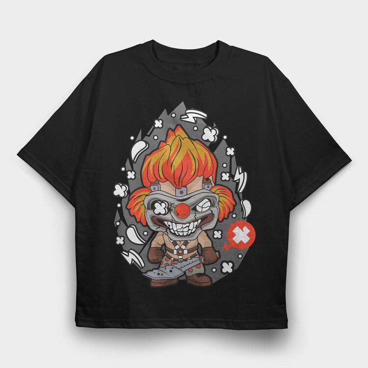 Clown Chaos, Tricou Oversize Barbati (Unisex)