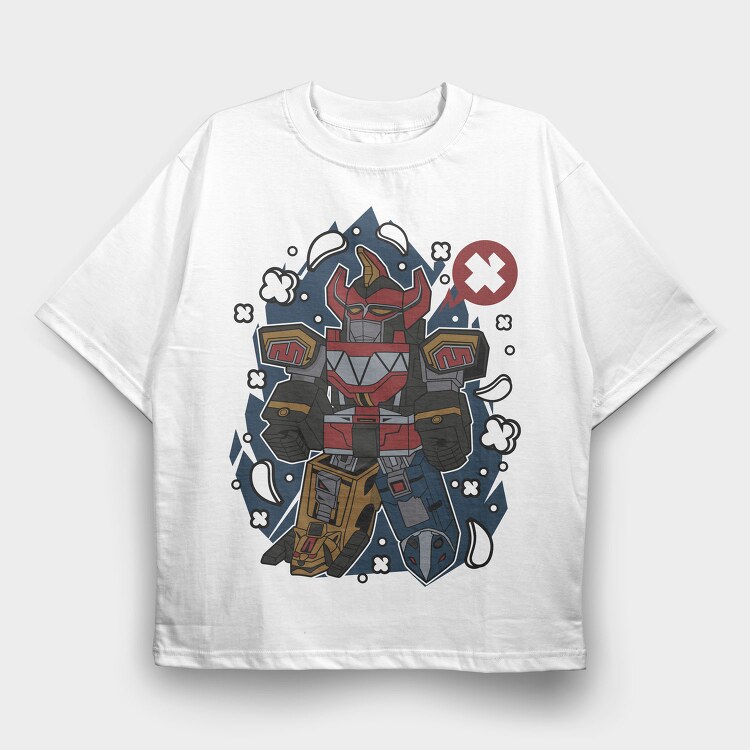 Cyber Samurai, Tricou Oversize Barbati (Unisex)