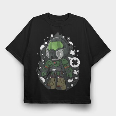 Cyberpunk Soldier, Tricou Oversize Barbati (Unisex)