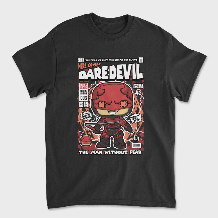 Daredevil Comic Chibi, Tricou Barbati (Unisex)