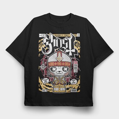 Death Metal Skull, Tricou Oversize Barbati (Unisex)
