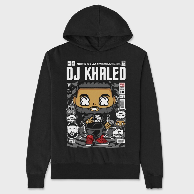Dj Khaled Pop Art, Hanorac Oversize Barbati (Unisex)