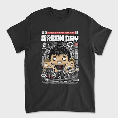 Green Day Comic Pop, Tricou Barbati (Unisex)