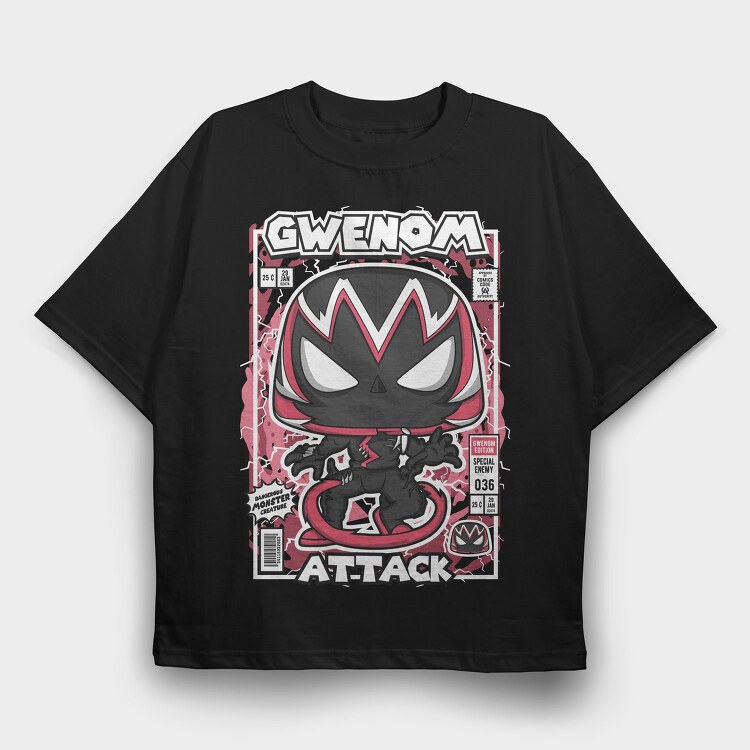 Gwenom Attack, Tricou Oversize Barbati (Unisex)