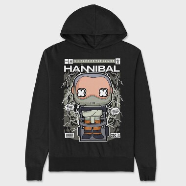 Hannibal Pop Art Comic, Hanorac Oversize Barbati (Unisex)