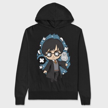 Harry Potter Chibi Magic, Hanorac Oversize Barbati (Unisex)