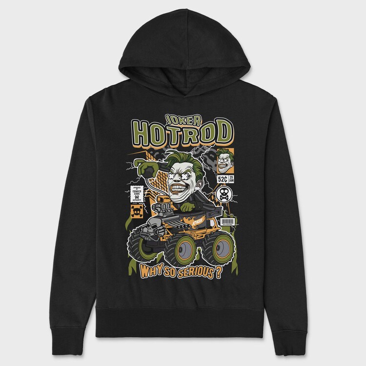 Joker Monster Truck, Hanorac Oversize Barbati (Unisex)