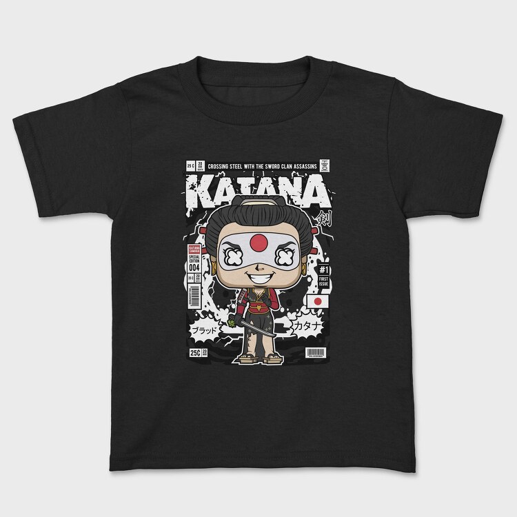 Katana Samurai Pop Art, Tricou Copii