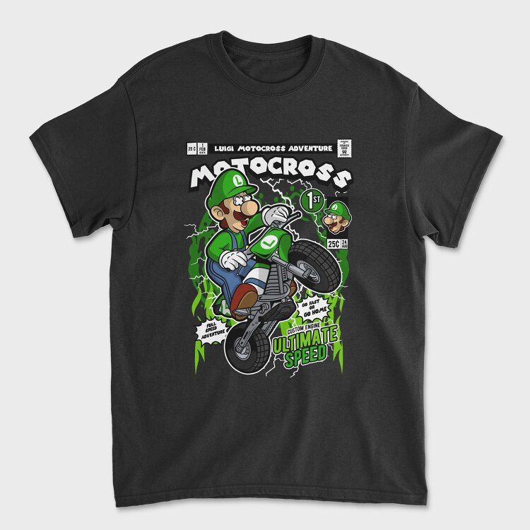 Luigi Motocross Adventure, Tricou Barbati (Unisex)