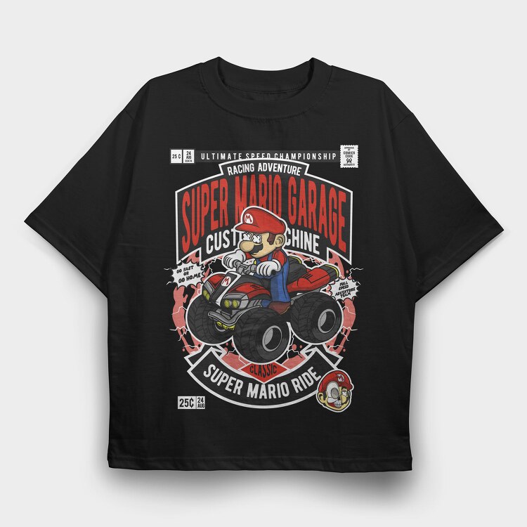 Mario Monster Race, Tricou Oversize Barbati (Unisex)