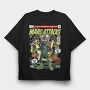 Mars Attack Alien, Tricou Oversize Barbati (Unisex)