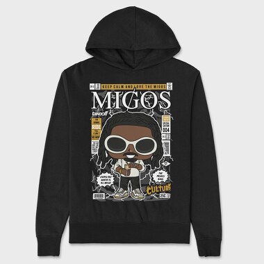 Migos Comic Culture, Hanorac Oversize Barbati (Unisex)