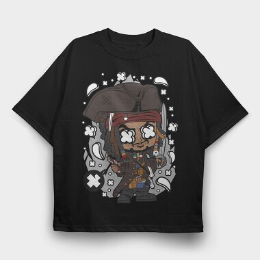 Pirate Captain Chic, Tricou Oversize Barbati (Unisex)