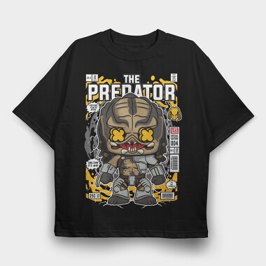 Predator X Comic Chibi, Tricou Oversize Barbati (Unisex)