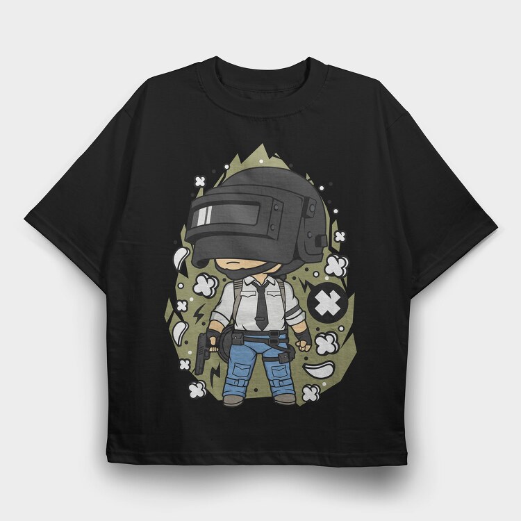 Pumpkin Battle Knight, Tricou Oversize Barbati (Unisex)