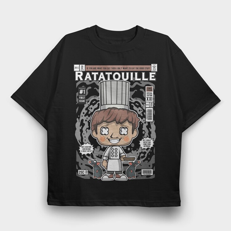 Ratatouille Chef, Tricou Oversize Barbati (Unisex)