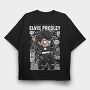 Rockstar Elvis Comic, Tricou Oversize Barbati (Unisex)