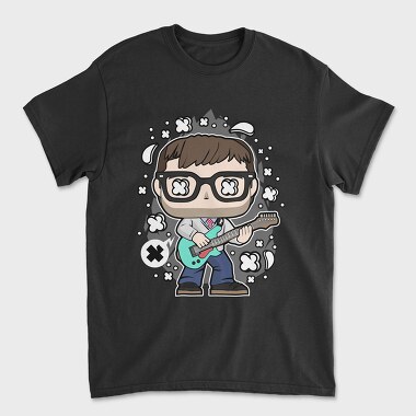 Rockstar Glasses Guitar, Tricou Barbati (Unisex)