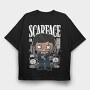 Scarface Pop Art, Tricou Oversize Barbati (Unisex)