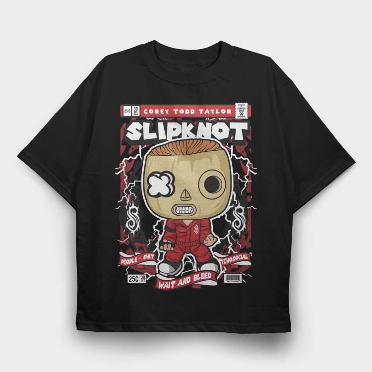 Slipknot Pop Vinyl, Tricou Oversize Barbati (Unisex)