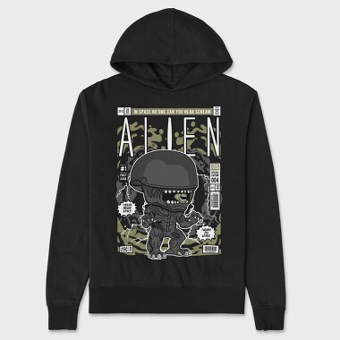 Space Alien Scream, Hanorac Oversize Barbati (Unisex)
