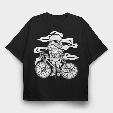 Stormtrooper Bike Ride, Tricou Oversize Barbati (Unisex)