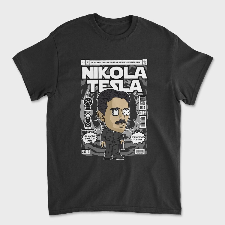 Teslas Future Vision, Tricou Barbati (Unisex)