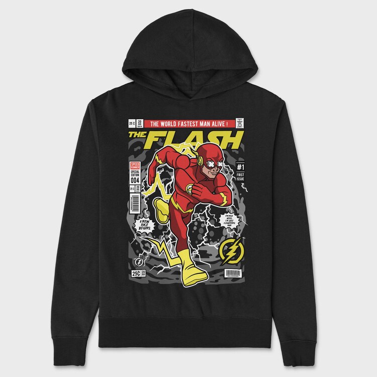 The Flash Lightning Bolt, Hanorac Oversize Barbati (Unisex)