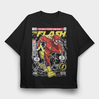 The Flash Lightning Bolt, Tricou Oversize Barbati (Unisex)