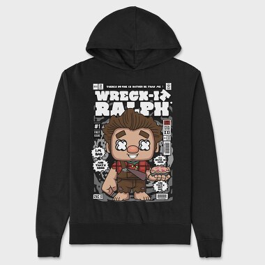 Wreck It Ralph Pie, Hanorac Oversize Barbati (Unisex)