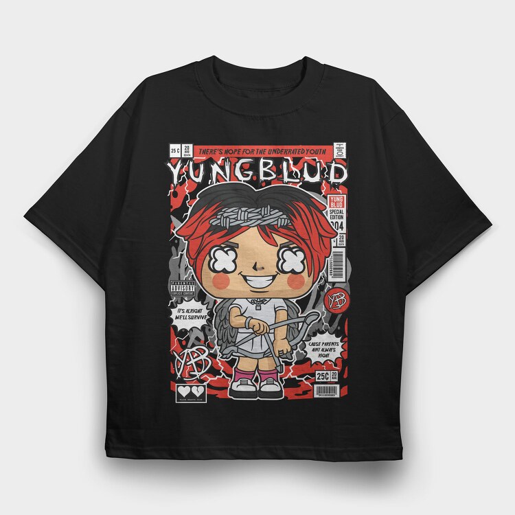 Yungblud Comic Pop Art, Tricou Oversize Barbati (Unisex)